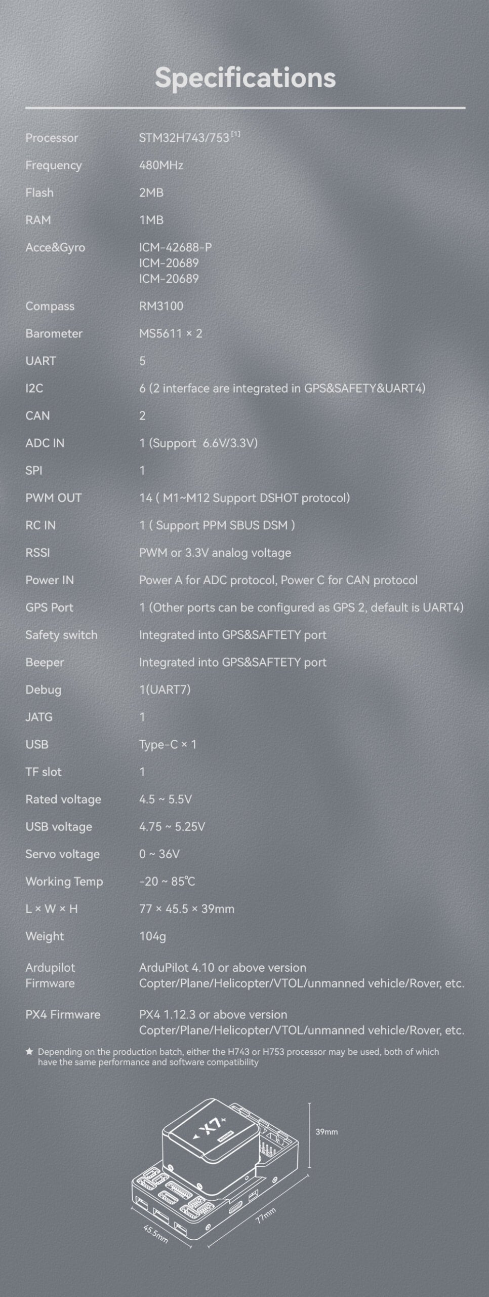 CUAV X7+  Flight Controller Uçuş Kartı